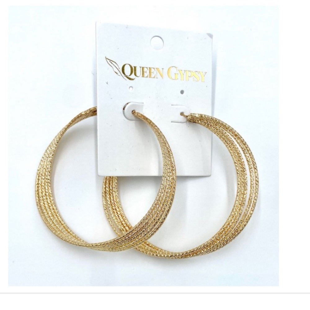 Multi Strand Hoop Earrings